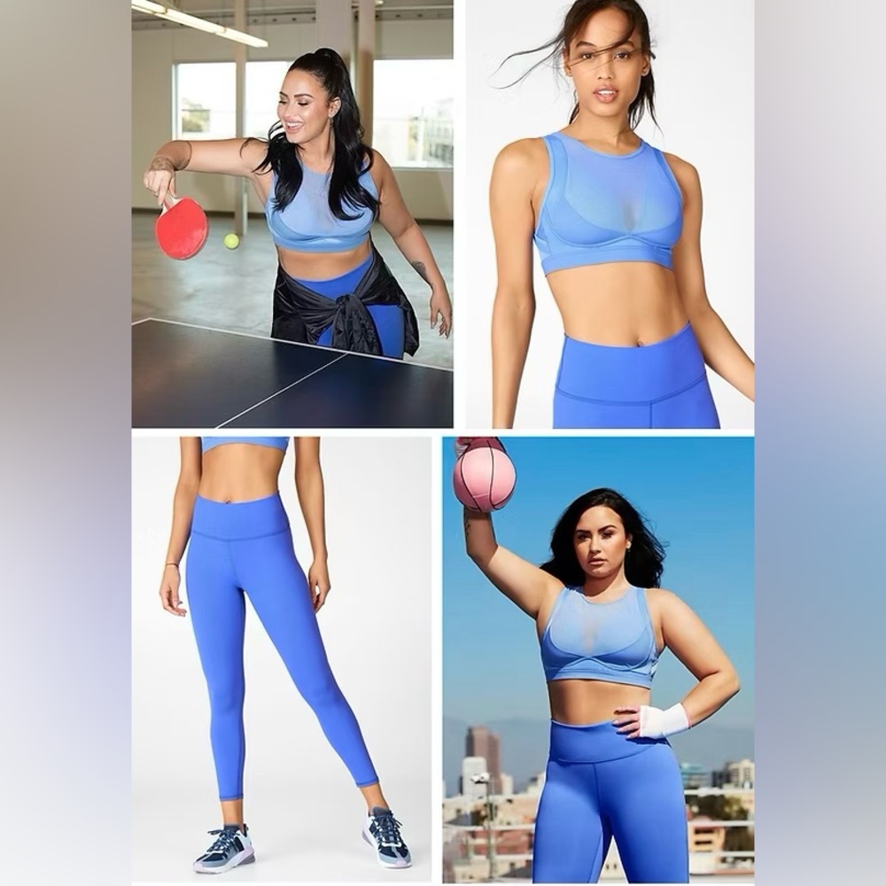 Fabletics Demi Lovato Blue Sports Leggings